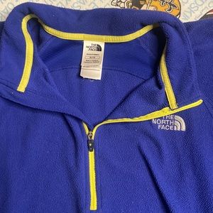 North face running/outdoor vapor wick sweater blue and yellow